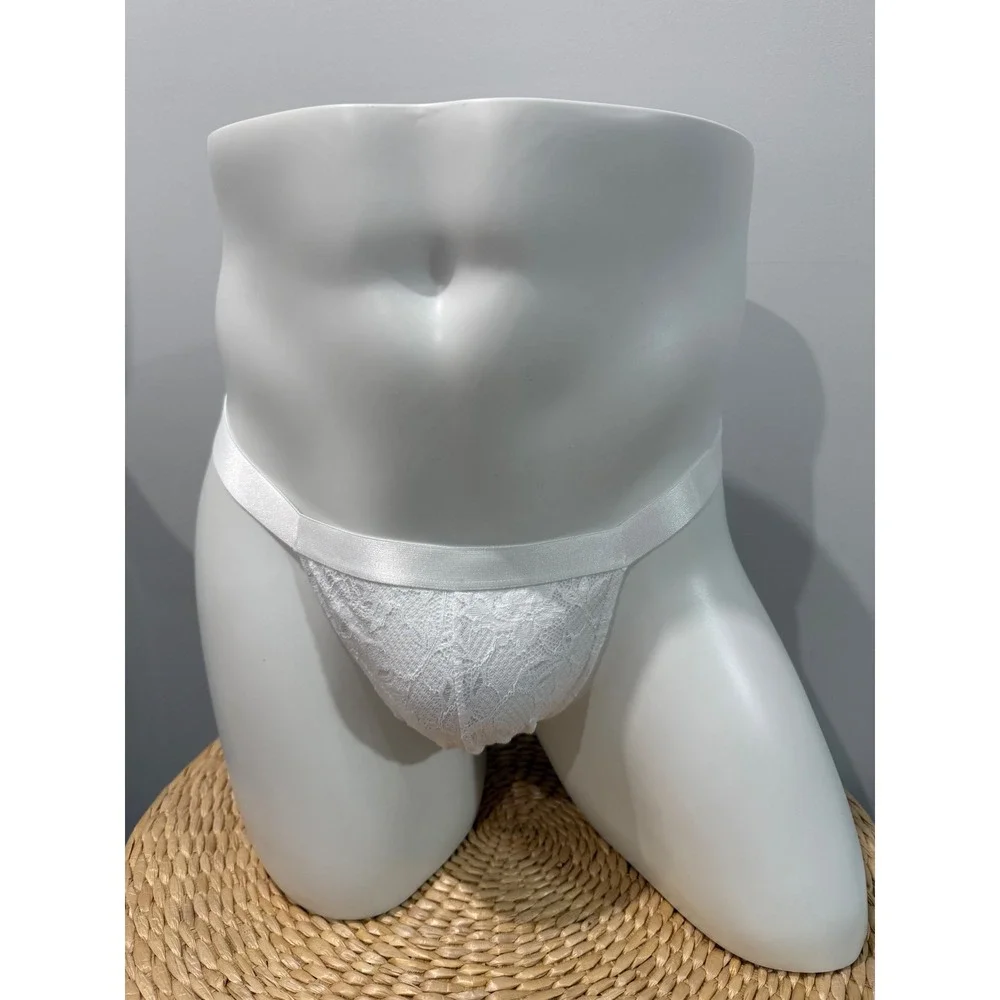 Cosabella Never Say Never Italian Thong White Lace Men's Size L Made in Italy